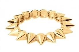 Pulsera dorada de pinchos